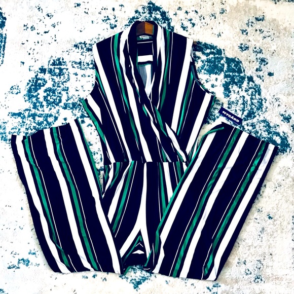 New Nygard navy/jade jumpsuit - Picture 1 of 13